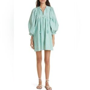 Mille Green and White Striped Dress XL